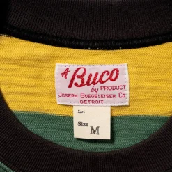 THE REAL MCCOYS - T-shirt rayé Buco Stripe - Jaune