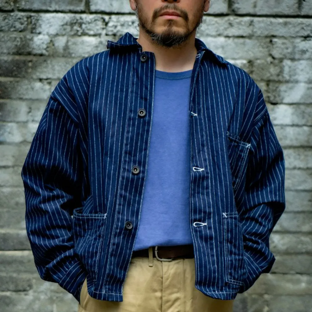 THE REAL MCCOYS - Veste Wabash Chore - Bleu