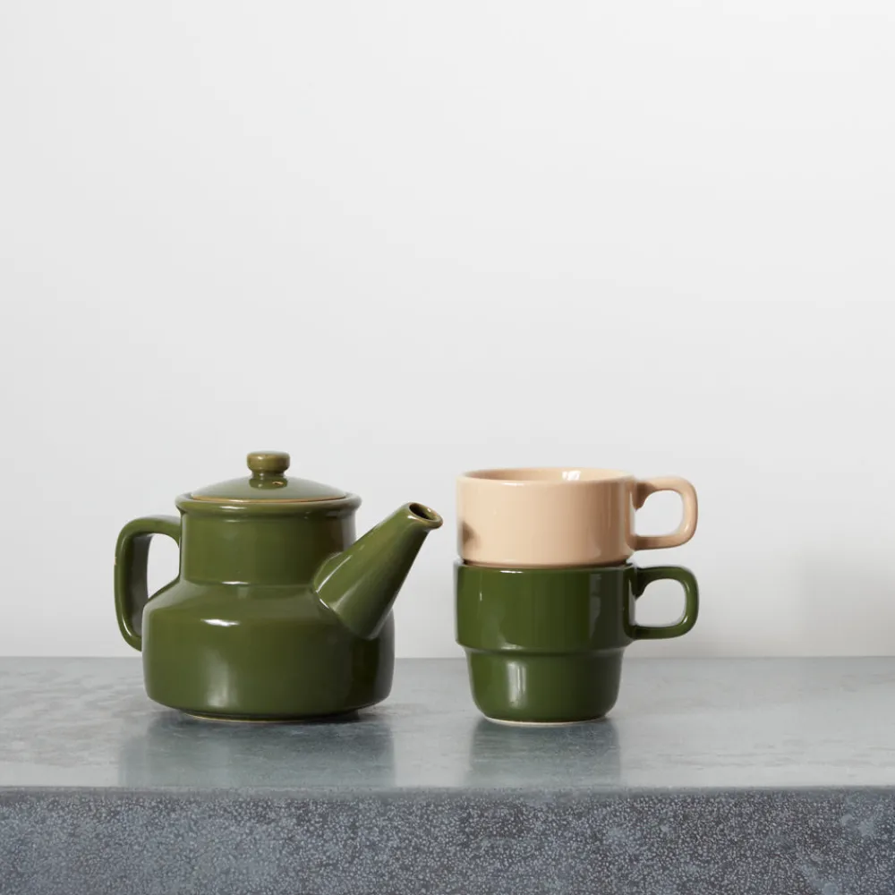 2031 MARUMITSU POTERIE Théière Causette - Vert