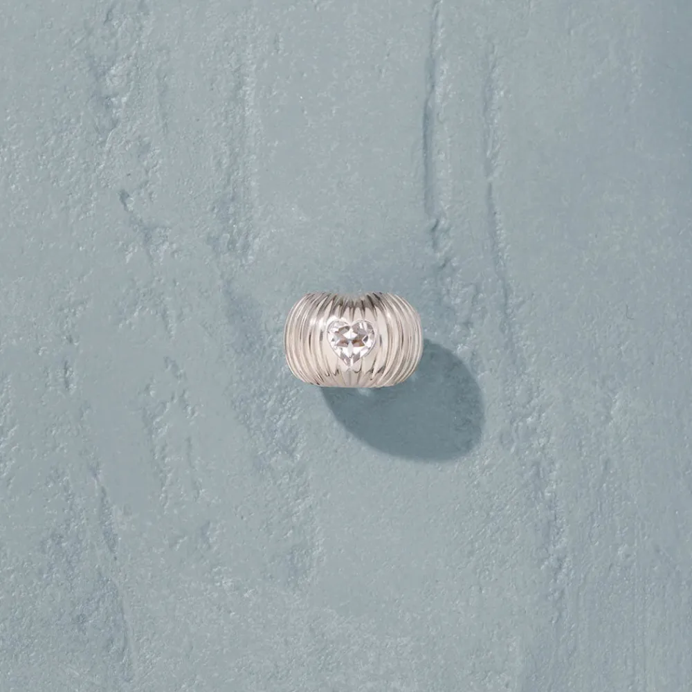Women TITYARAVY - Bague Prema Argent - Topaze Blanche
