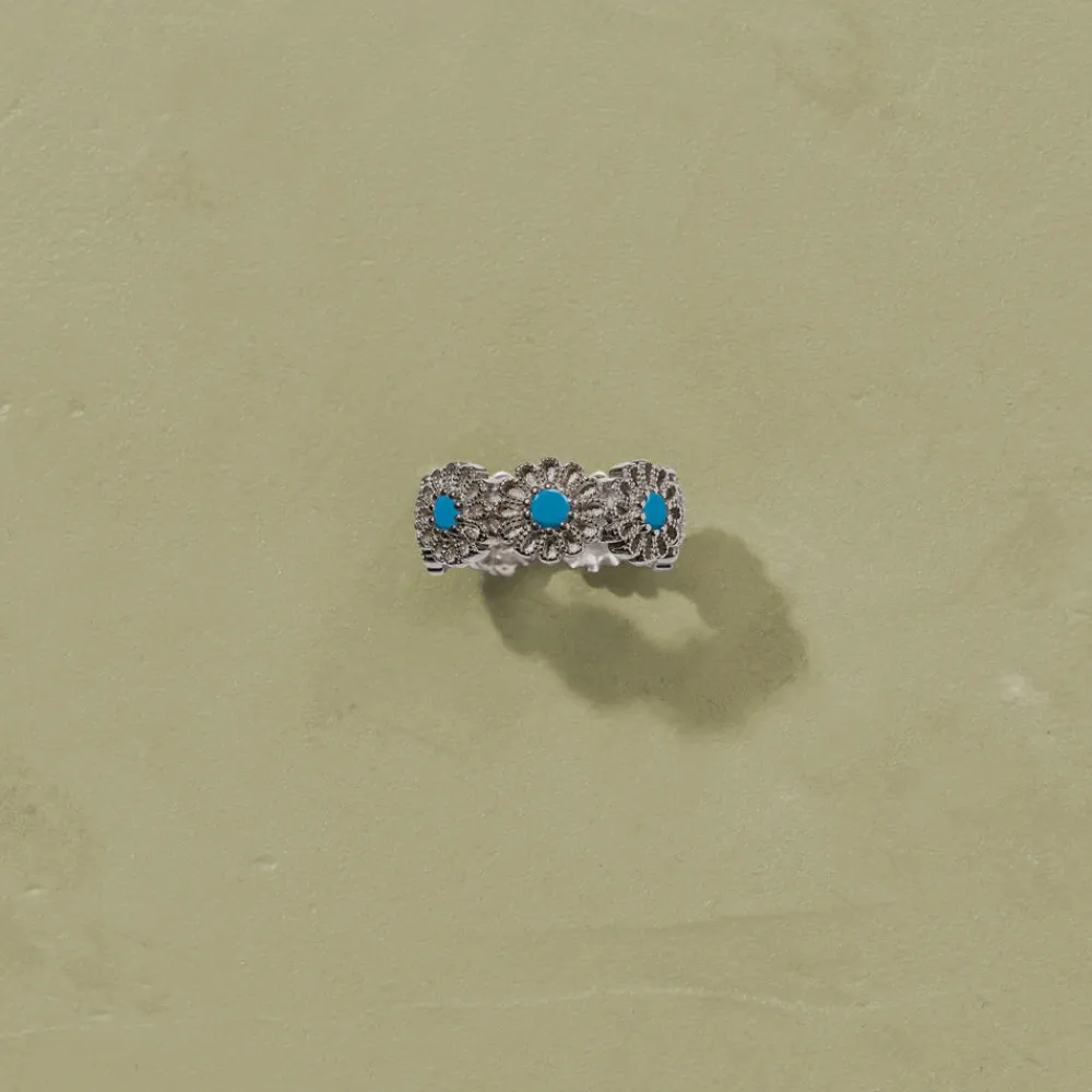 Women TITYARAVY - Bague Saï-7 - Turquoise Argent