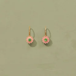 Women TITYARAVY - Boucles d'oreilles émail Saï - Rose