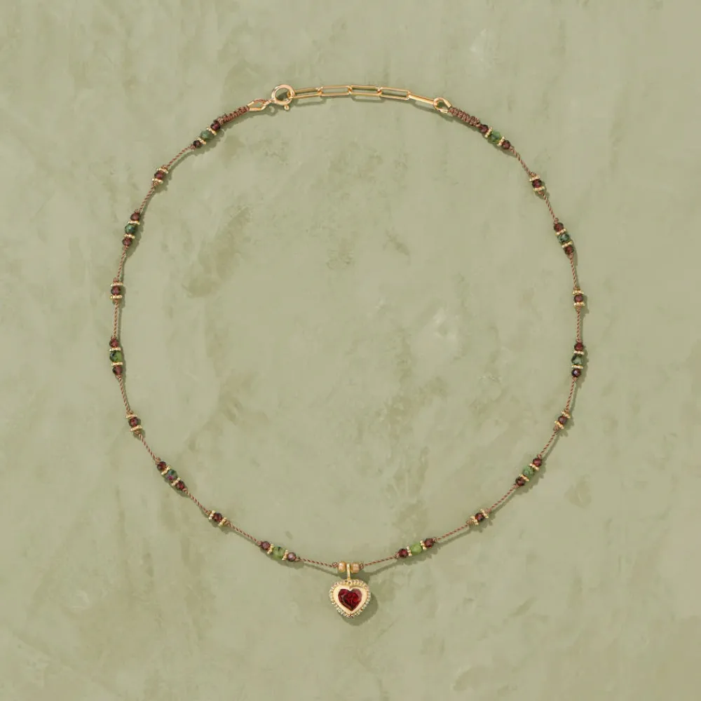 Women TITYARAVY - Collier Gini P Zoïsites - Marron