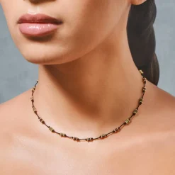 Women TITYARAVY - Collier Lotus - Noir Zoïsite