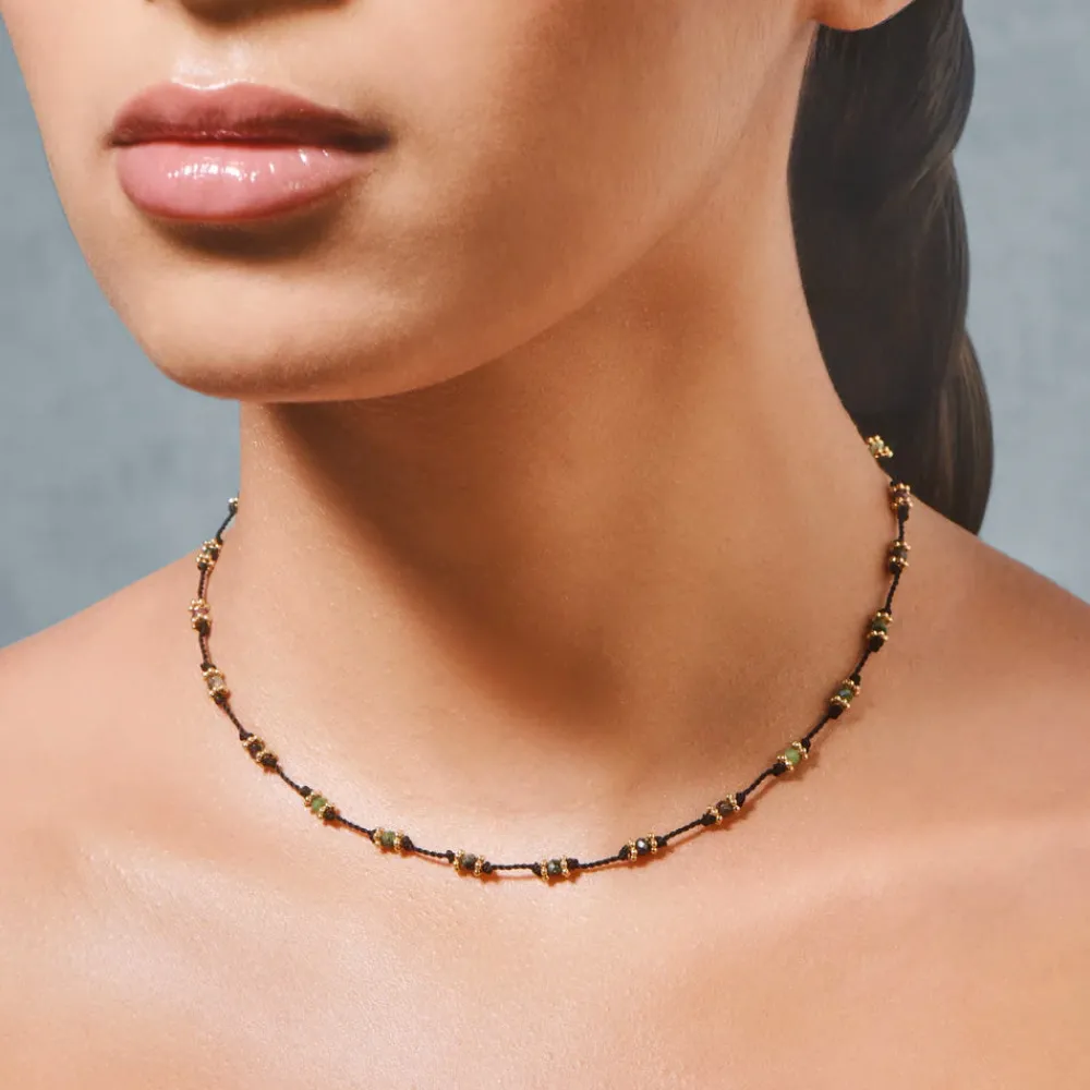 Women TITYARAVY - Collier Lotus - Noir Zoïsite