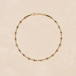 Women TITYARAVY - Collier Peony Grenat - Vert