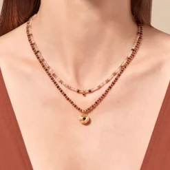 Women TITYARAVY - Collier Prema K grenat - Marron