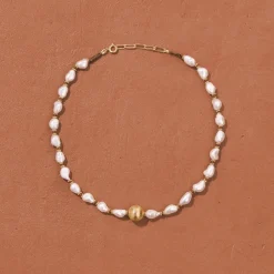 Women TITYARAVY - Collier Samhita Perle - Blanc
