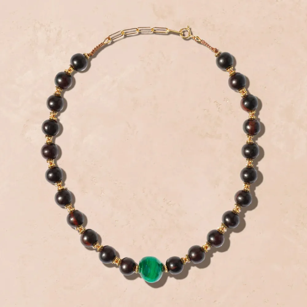 Women TITYARAVY - Collier Samhita Bois - Marron
