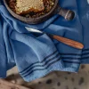 200 LINTEX Torchon en lin lavé - Bleu Paros