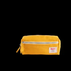 200 LINTEX Trousse de toilette en lin lavé - Jaune Vallauris