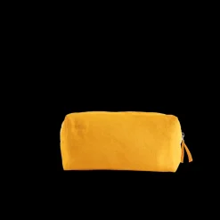 200 LINTEX Trousse de toilette en lin lavé - Jaune Vallauris