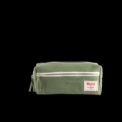 200 LINTEX Trousse de toilette en lin lavé - Vert d'Anduze