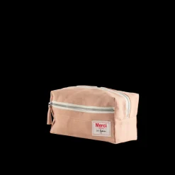 200 LINTEX Trousse de toilette en lin lavé - Rose Argile