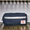 200 LINTEX Trousse de toilette en lin lavé - Bleu Encre