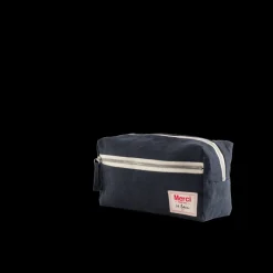 200 LINTEX Trousse de toilette en lin lavé - Bleu Encre