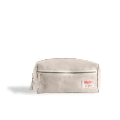 200 LINTEX Trousse de toilette en lin lavé - Pierre