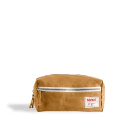 200 LINTEX Trousse de toilette en lin lavé - Jaune Asahi