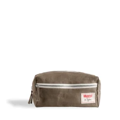 200 LINTEX Trousse de toilette en lin lavé - Brun Cha Iro