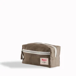 200 LINTEX Trousse de toilette en lin lavé - Brun Cha Iro