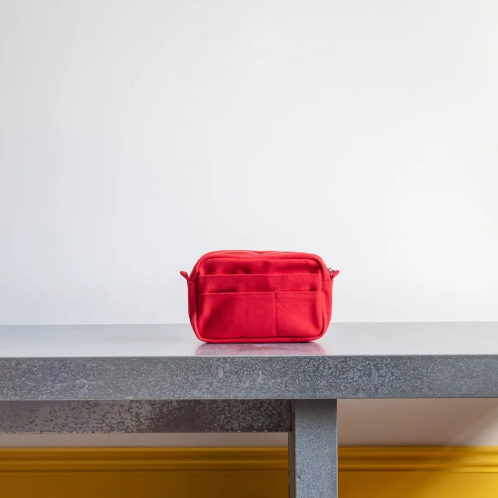 1942 DELFONICS Trousse en toile - Rouge