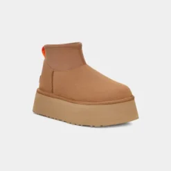 Women UGG - Bottes Classic Mini Dipper - Chestnut