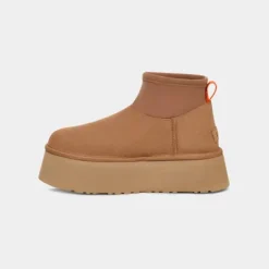 Women UGG - Bottes Classic Mini Dipper - Chestnut