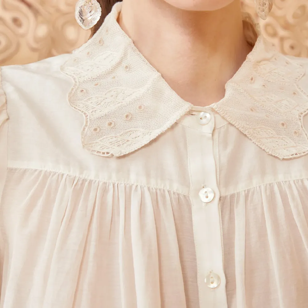 Women Ulla Johnson - Blouse Rowan - Blanc