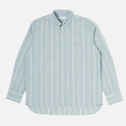 Universal Works - Chemise Lazy Day - Rayures Bleu