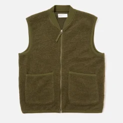 Universal Works - Veste Zip Waistcoat - Olive