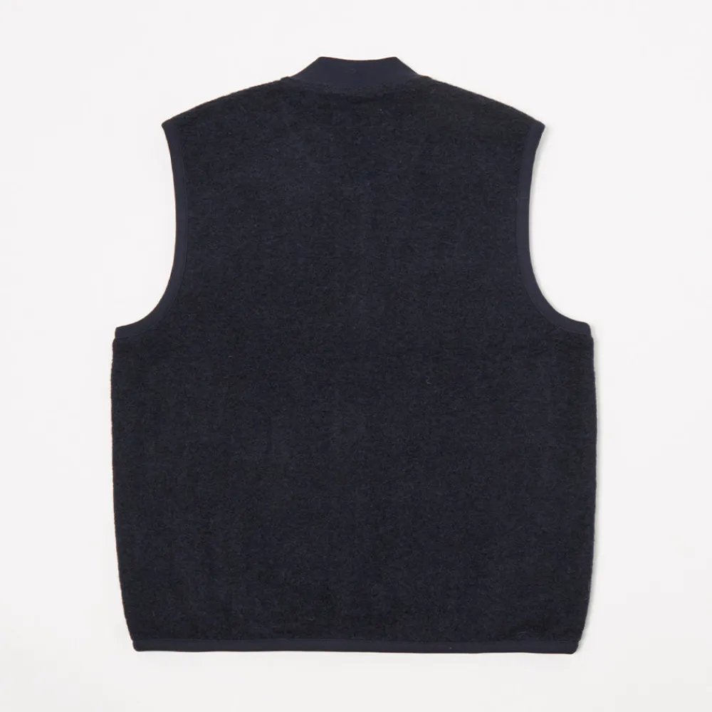 Universal Works - Veste Zip Waistcoat - Marine