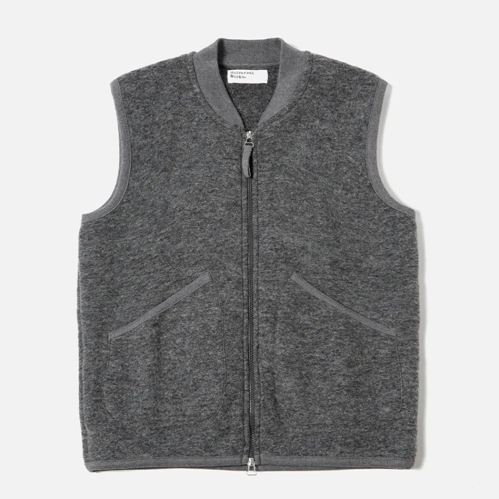 Universal Works - Veste Zip Waistcoat - Gris