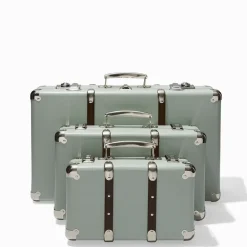 256 KAZETO Valise rigide en carton bouilli - Céladon