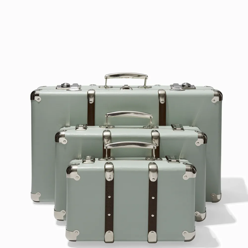256 KAZETO Valise rigide en carton bouilli - Céladon