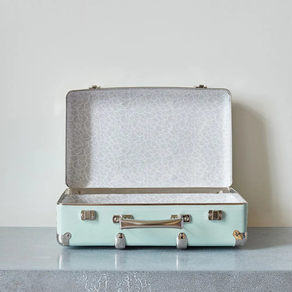 256 KAZETO Valise rigide en carton bouilli - Céladon