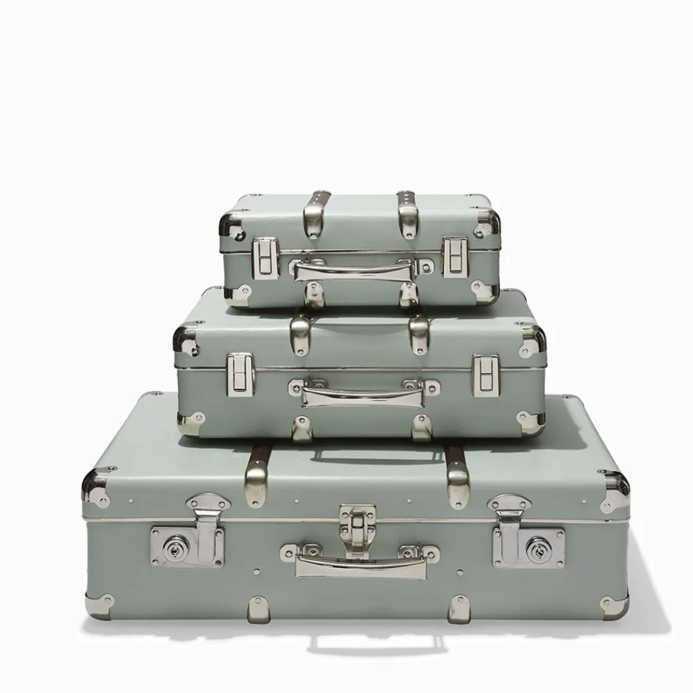 256 KAZETO Valise rigide en carton bouilli - Céladon