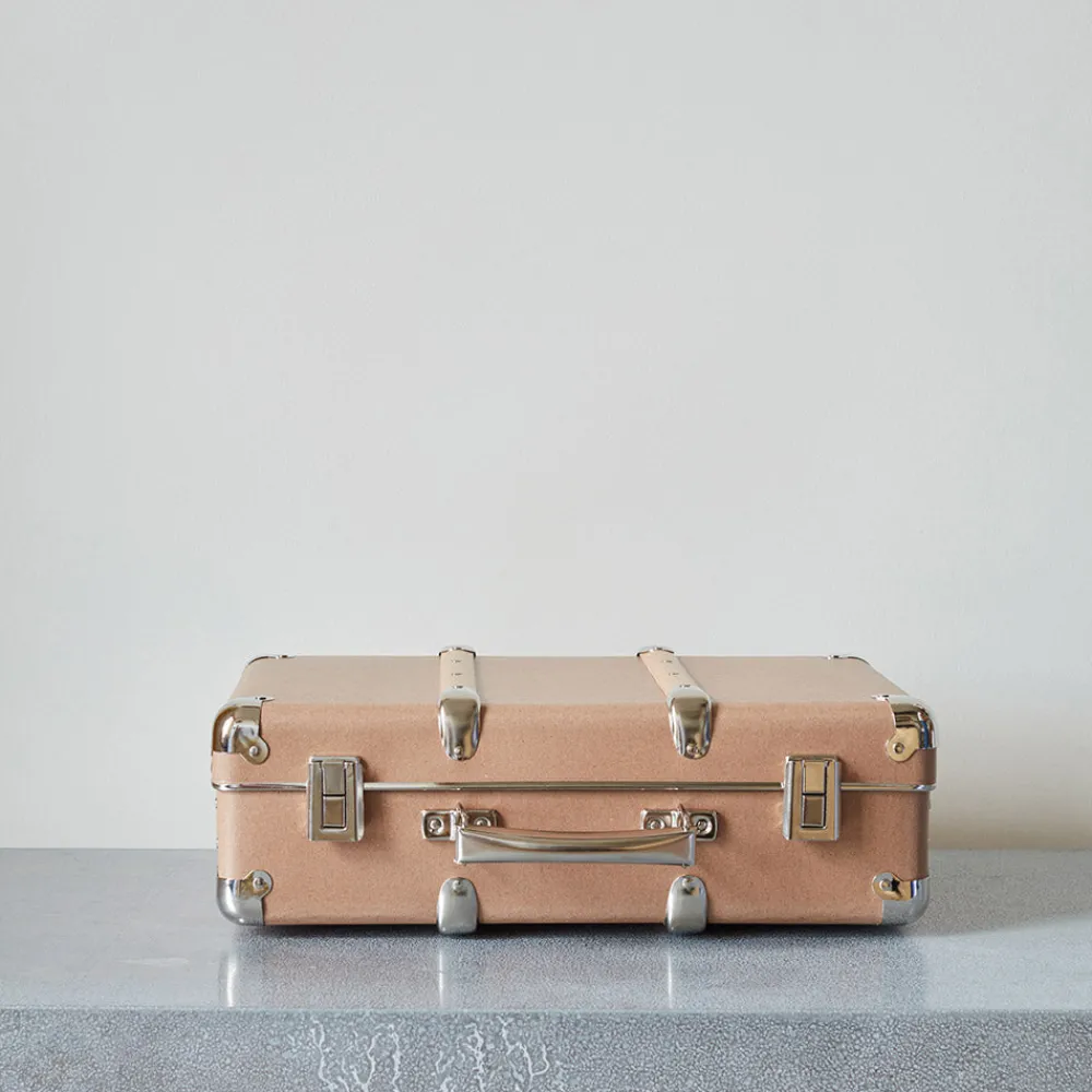256 KAZETO Valise rigide en carton bouilli - Marron