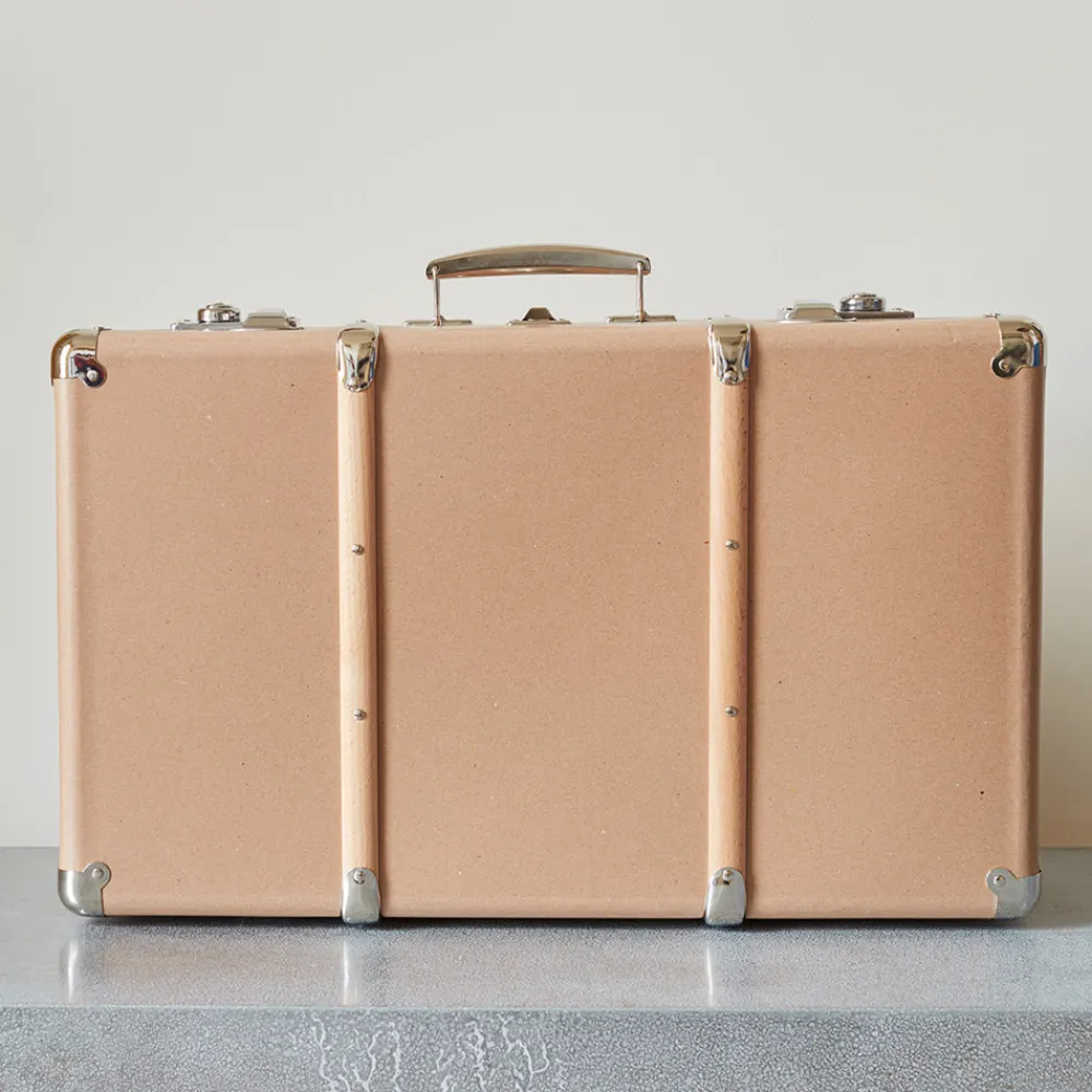 256 KAZETO Valise rigide en carton bouilli - Marron