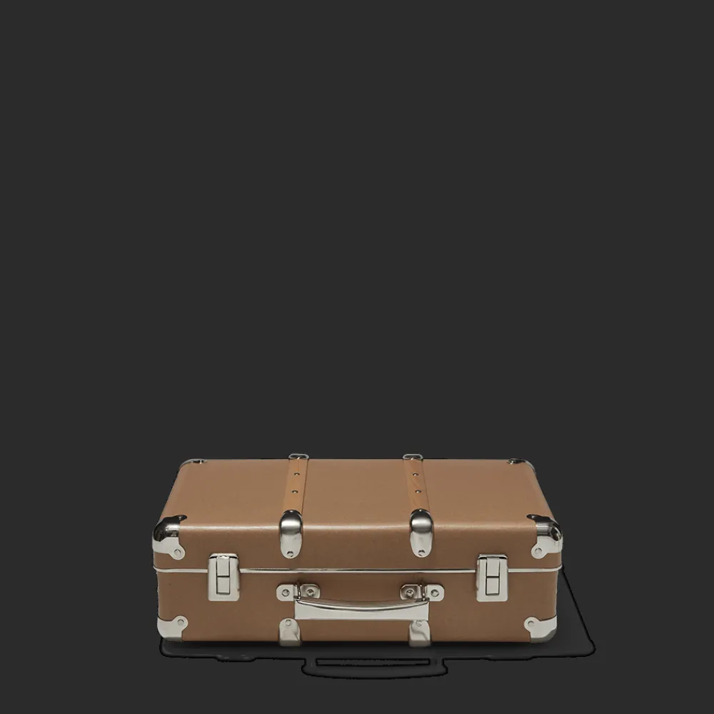256 KAZETO Valise rigide en carton bouilli - Marron