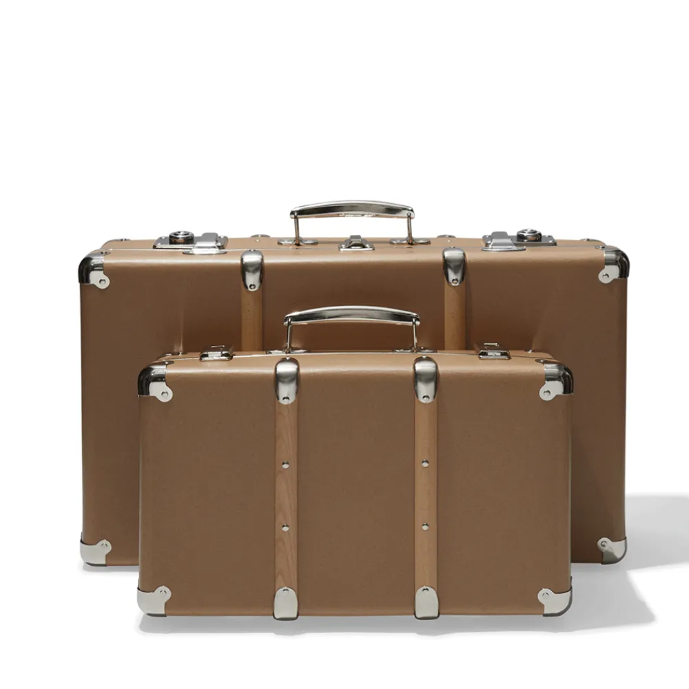 256 KAZETO Valise rigide en carton bouilli - Marron