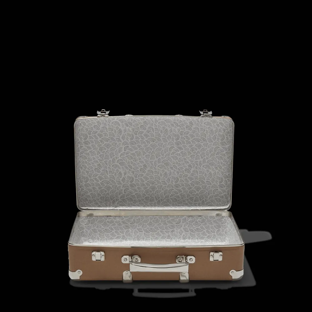 256 KAZETO Valise rigide en carton bouilli - Marron