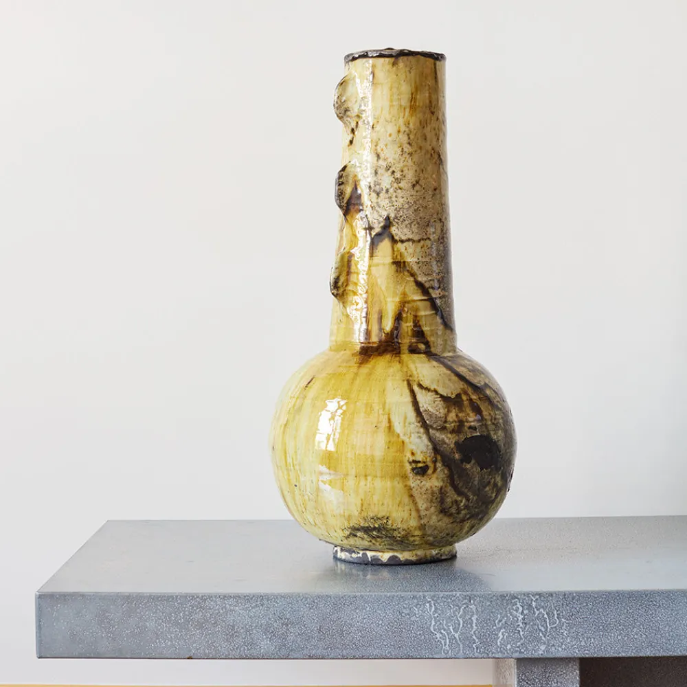 1286 HOUSEHOLD HARDWARE Vase - Cera - Moutarde
