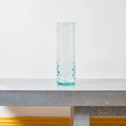 1108 SALAHEDDIN Vase Bulles en verre soufflé - Transparent