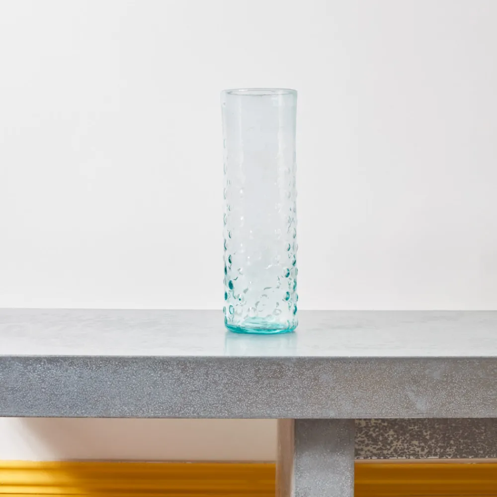 1108 SALAHEDDIN Vase Bulles en verre soufflé - Transparent