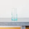 1286 HOUSEHOLD HARDWARE Vase Incline en verre recyclé