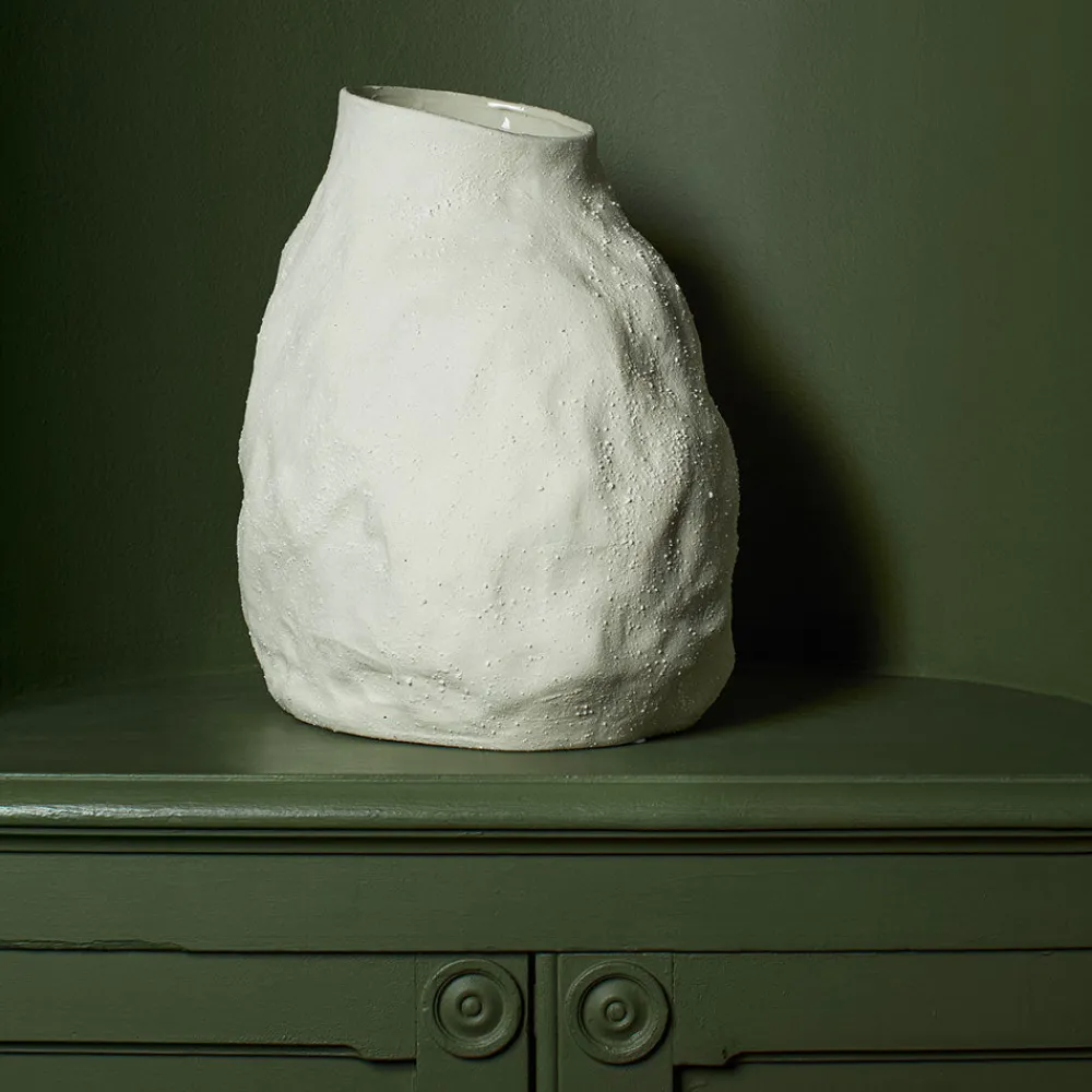 1027 MODERN LIVING Vase Vulca - Blanc