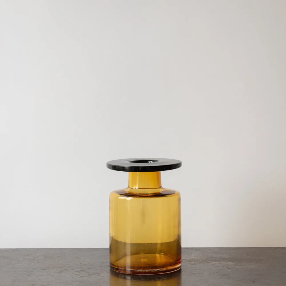 259 SERAX Vase Wind & Fire - Ambre et Noir