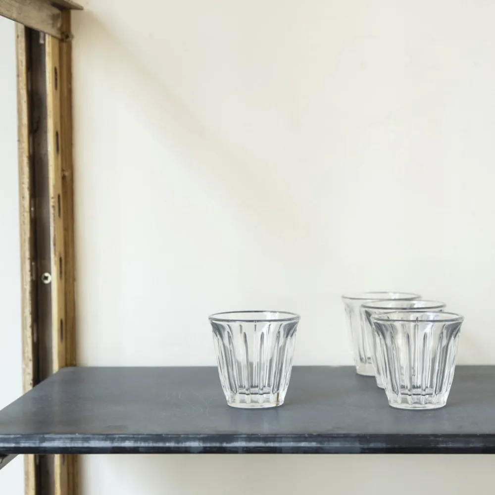 115 LA ROCHERE Verre à café en verre pressé - Transparent