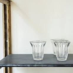 115 LA ROCHERE Verre à thé en verre pressé - Zinc