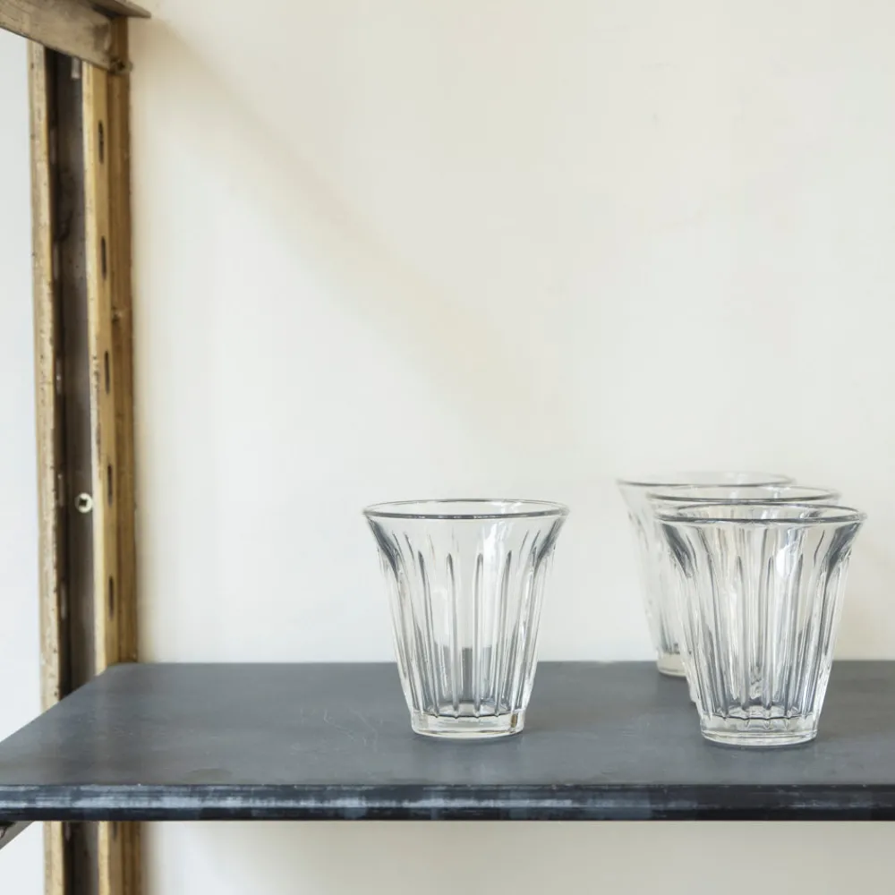 115 LA ROCHERE Verre à thé en verre pressé - Zinc